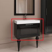 Тумба под раковину Marsan Patricia 700 МДФ черный Patricia700черный