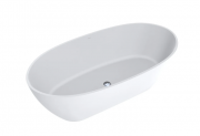 Ванна из искусственного камня Miraggio Estella 168x83 см овальная белый матовый 0000268