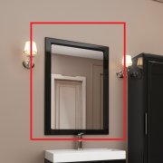 Дзеркало для ванної Marsan Patricia 100х70 універсальне чорний Patricia100х70черный