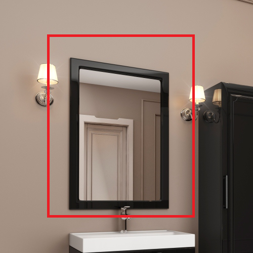 Зеркало для ванной Marsan Patricia 100х70 универсальное черный Patricia100х70черный