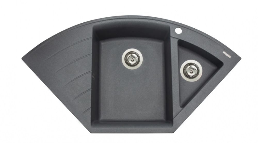 Мийка для кухні Miraggio Europe 1100x550x192 врізна з 2 чашами матовий Gray 0000014