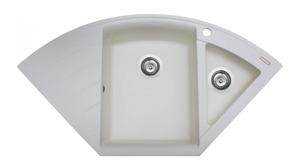 Мийка для кухні Miraggio Europe 1100x550x192 врізна з 2 чашами матовий White 0000018