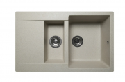 Мойка для кухни Miraggio La Pas врезная прямоугольная с 2 чашами с переливом матовый Sand 0000022