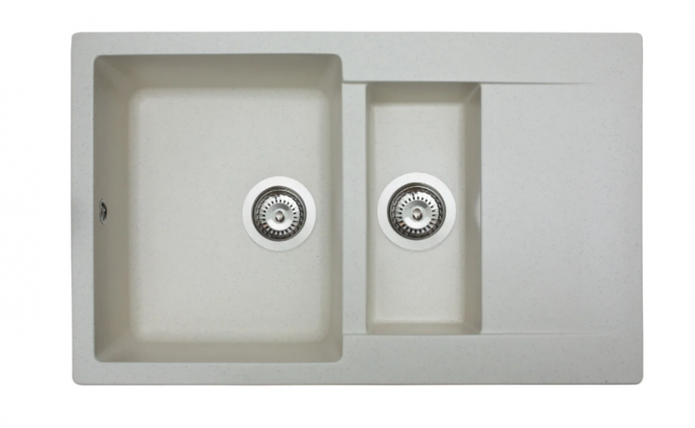 Мойка для кухни Miraggio La Pas врезная прямоугольная с 2 чашами с переливом матовый Jasmine 0000021