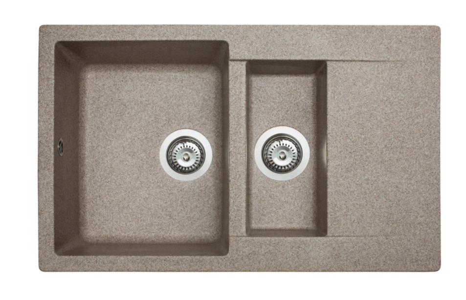 Мойка для кухни Miraggio La Pas врезная прямоугольная с 2 чашами с переливом матовый Terra 0000024