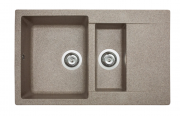 Мойка для кухни Miraggio La Pas врезная прямоугольная с 2 чашами с переливом матовый Terra 0000024