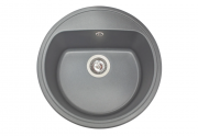 Мийка для кухні Miraggio Malibu 517x517x221 врізна кругла з переливом матовий Gray 0000027