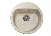 Мойка для кухни Miraggio Malibu 517x517x221 врезная круглая с переливом матовый Sand 0000029