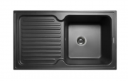 Мойка для кухни Miraggio Orlean врезная прямоугольная с крылом с переливом матовый Black 0000033