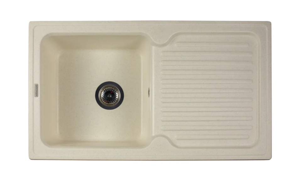 Мийка для кухні Miraggio Orlean врізна прямокутна з крилом з переливом матовий  Jasmine 0000035