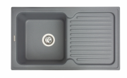 Мойка для кухни Miraggio Orlean врезная прямоугольная с крылом с переливом матовый  Gray 0000034