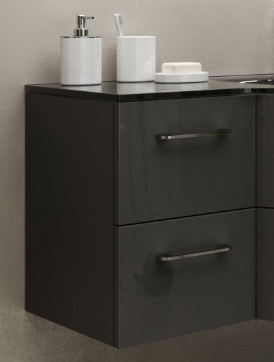 Тумба приставна Marsan Regine 500х420х330мм МДФ графіт глянець REGINE500графит