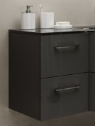 Тумба приставна Marsan Regine 500х420х330мм МДФ графіт глянець REGINE500графит