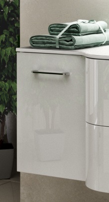 Тумба приставна Marsan Regine розпашна права/ліва 500х420х330мм МДФ білий глянець REGINE500Х420белый