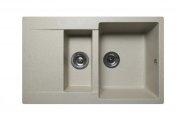 Мойка для кухни Miraggio La Pas врезная прямоугольная с 2 чашами с переливом матовый Sand 0000022
