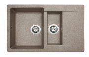 Мойка для кухни Miraggio La Pas врезная прямоугольная с 2 чашами с переливом матовый Terra 0000024