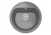 Мойка для кухни Miraggio Malibu 517x517x221 врезная круглая с переливом матовый Gray 0000027
