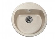 Мойка для кухни Miraggio Malibu 517x517x221 врезная круглая с переливом матовый Sand 0000029