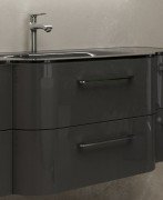 Тумба под раковину Marsan Regine 500х520х800 МДФ графит глянец REGINE800графит