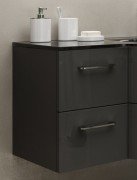 Тумба приставна Marsan Regine 500х420х330мм МДФ графіт глянець REGINE500графит