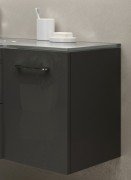 Тумба приставна Marsan Regine розпашна права/ліва 500х420х330мм МДФ графіт глянець REGINE500Х420графит