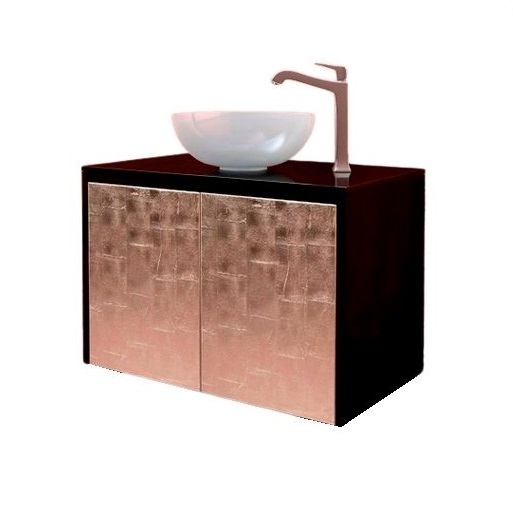 Тумба под раковину Marsan Penelope 900 МДФ черный/серебро Penelope900blacks