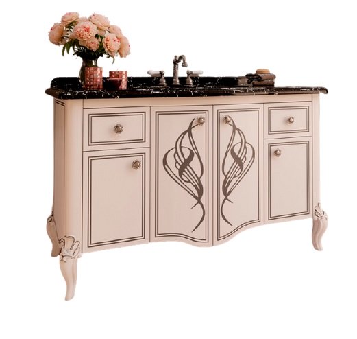 Тумба под раковину Marsan Melissa 1380 дерево/МДФ белый Melissa1380white