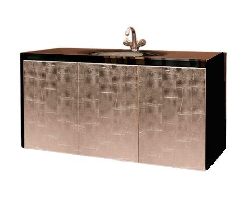 Тумба под раковину Marsan Penelope 1200 МДФ черный/серебро Penelope1200blacks