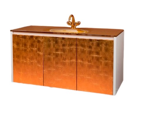 Тумба під раковину Marsan Penelope 1200 МДФ білий/золото Penelope1200whiteg