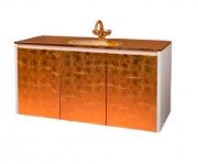 Тумба під раковину Marsan Penelope 1200 МДФ білий/золото Penelope1200whiteg