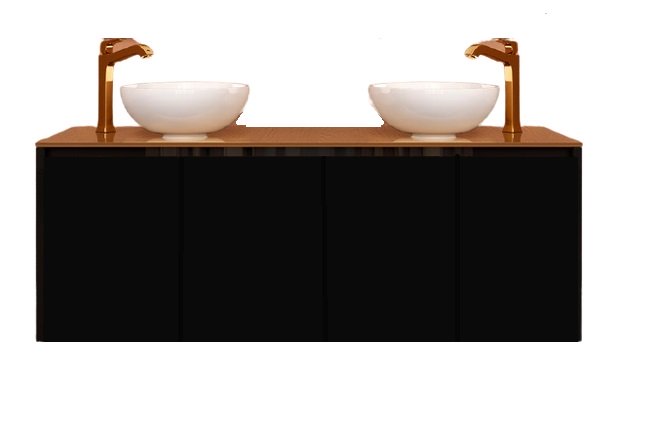 Тумба под раковину Marsan Penelope 1600 МДФ черный Penelope1600black