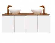 Тумба под раковину Marsan Penelope 1600 МДФ белый Penelope1600white