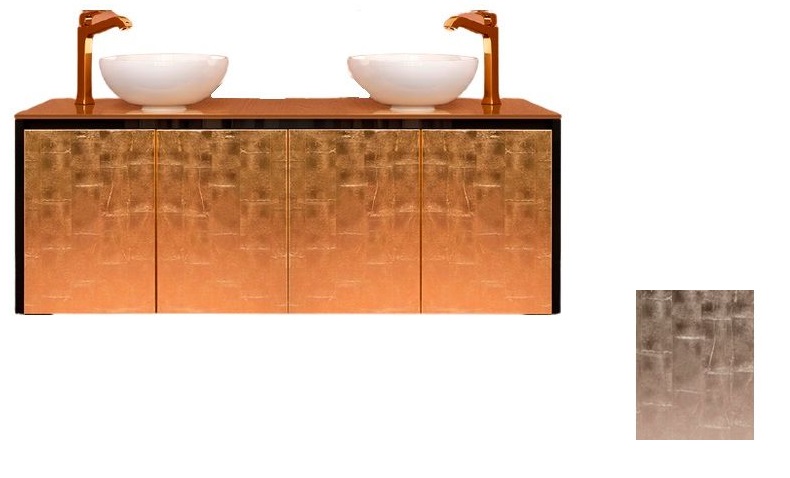 Тумба под раковину Marsan Penelope 1600 МДФ черный/серебро Penelope1600blacks