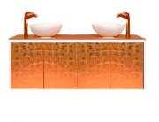 Тумба под раковину Marsan Penelope 1600 МДФ белый/золото Penelope1600whiteg