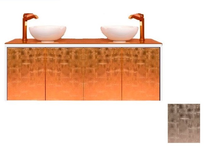 Тумба под раковину Marsan Penelope 1600 МДФ белый/серебро Penelope1600whites