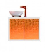 Тумба під раковину Marsan Penelope 900 МДФ білий/золото Penelope900whiteg