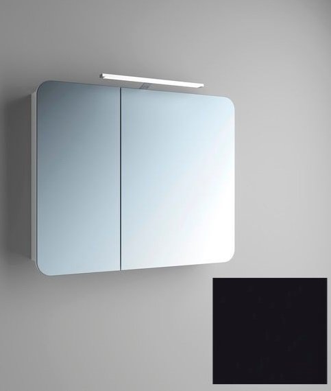 Зеркальный шкаф Marsan Adele-2 подвесной 70х65 см МДФ черный Adele70х65black