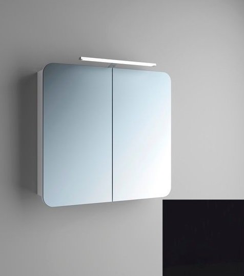 Дзеркальна шафа Marsan Adele-3 підвісний 70х65 см МДФ чорний Adele3-70х65black