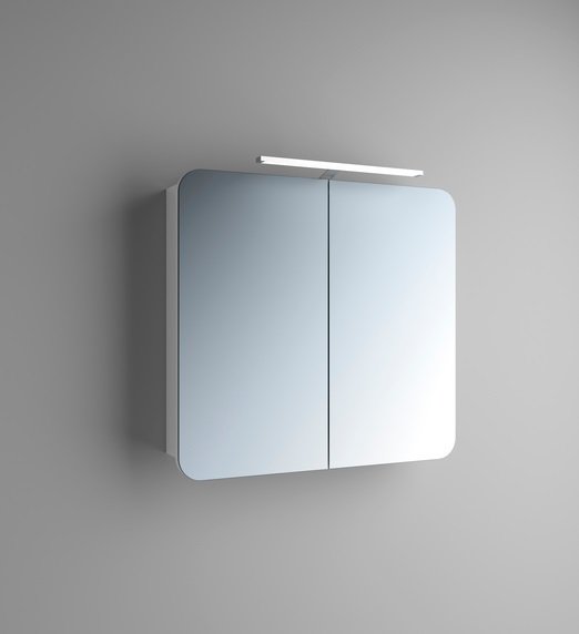 Зеркальный шкаф Marsan Adele-3 подвесной 90х65 см МДФ белый Adele3-90х65white