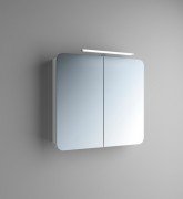 Зеркальный шкаф Marsan Adele-3 подвесной 90х65 см МДФ белый Adele3-90х65white