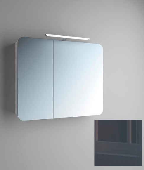 Зеркальный шкаф Marsan Adele-2 подвесной 70х65 см МДФ графит Adele70х65graphite