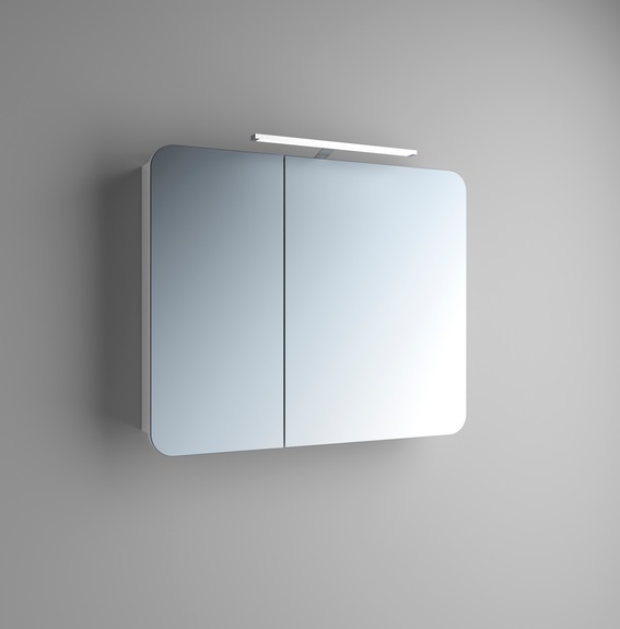 Зеркальный шкаф Marsan Adele-2 подвесной 80х65 см МДФ белый Adele80х65white