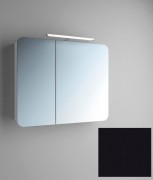 Дзеркальна шафа Marsan Adele-2 підвісний 80х65 см МДФ чорний Adele80х65black