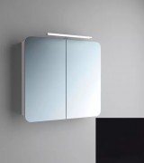 Зеркальный шкаф Marsan Adele-3 подвесной 80х65 см МДФ черный Adele3-80х65black