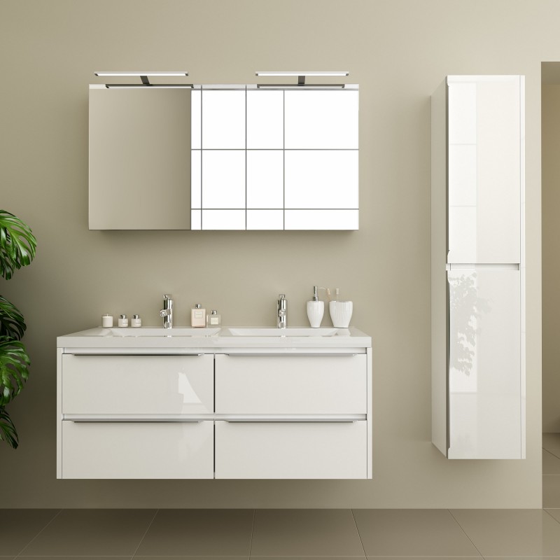 Раковина для ванної Marsan Therese 1200 врізна штучний камінь білий THERESE120