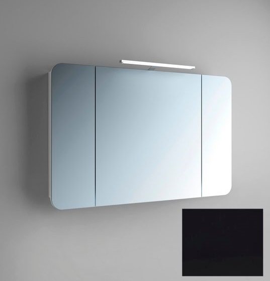 Дзеркальна шафа Marsan Adele-4 підвісний 120х65 см МДФ чорний Adele4-120х65black