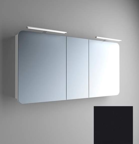 Дзеркальна шафа Marsan Adele-5 підвісний 120х65 см МДФ чорний Adele5-120х65black