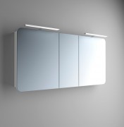 Зеркальный шкаф Marsan Adele-5 подвесной 140х65 см МДФ белый Adele5-140х65white