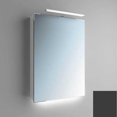 Зеркальный шкаф Marsan Therese-1 подвесной 80х55 см МДФ черный THERESE1-черный