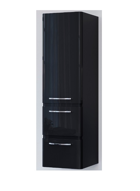 Пенал для ванної Marsan Adele 35х120 см МДФ чорний Adele35х120black